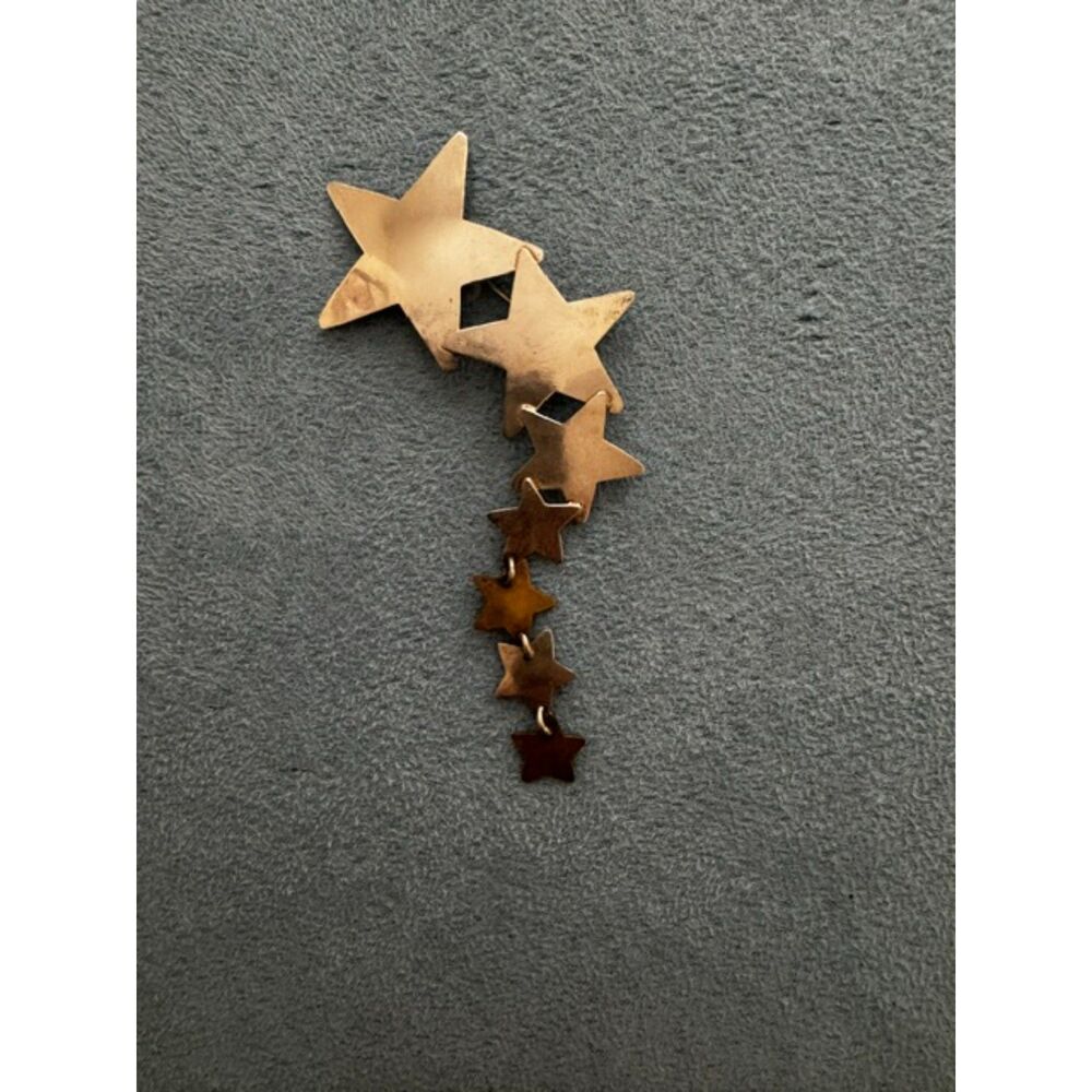 Sterling silver articulated shooting star Taxco Mexico brooch, 925